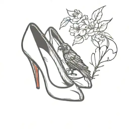 Ruby Red Slippers With Raven Holding