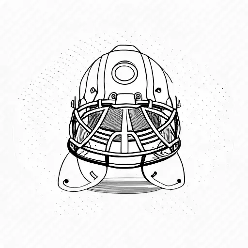 A Football Helmet With The Number 31 Incorporated Into The Design