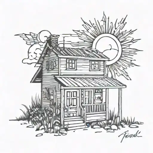 Sun Shinning On Box On Porch