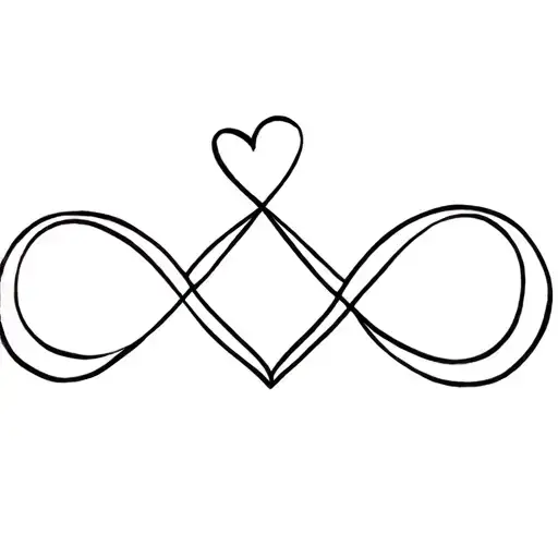 Infinity Symbol Whit Cat And Heart And Paw Print Incorporated