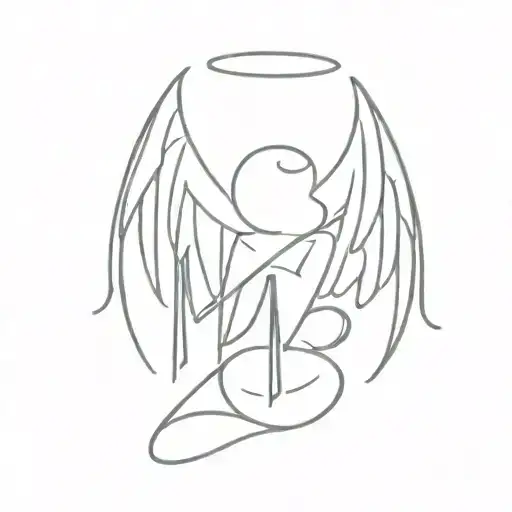 Angel Baby With Two Letters M