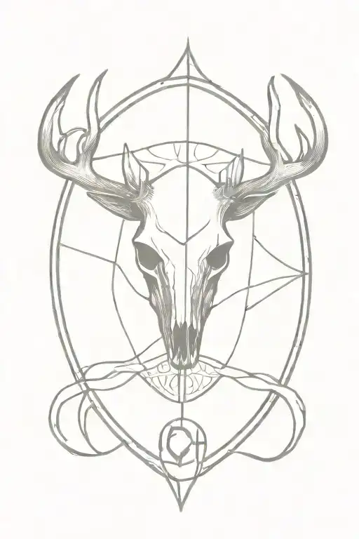 Ccp Initial With Deer Skull Inside Surrounded