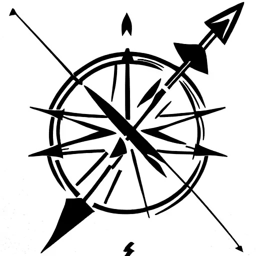 Arrow Compass And Sword