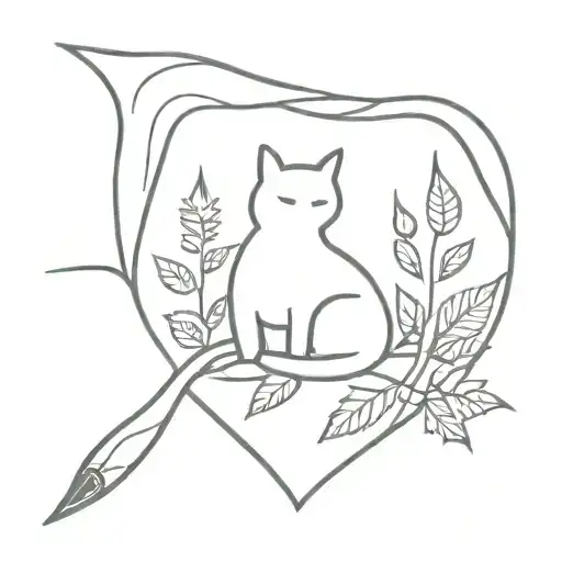 Kazoo With A Cat In It And Leafs Growing