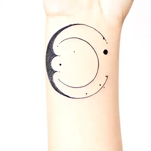 Phases Of The Moon In A Line