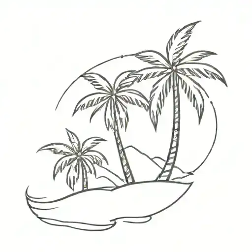 Crossed Canons And A Palm Tree