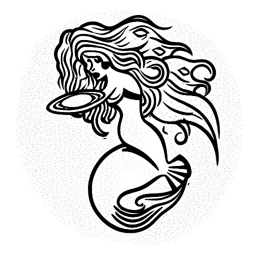 Mermaid Screeching With A Clam As Megaphone