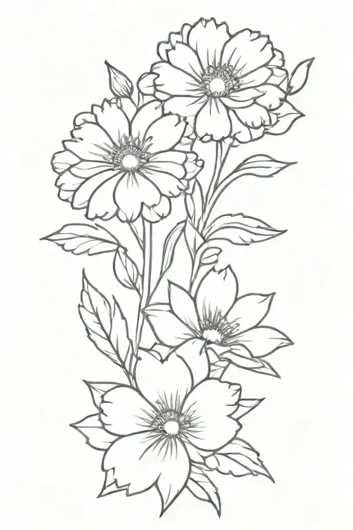 Daisy And Carnation Flower