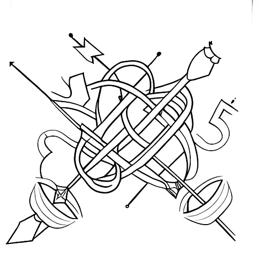 Arrow With Red String Attached