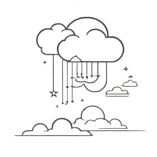 Sky With A Cloud And Eight Starts