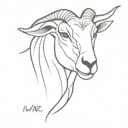 The Word Ivar In The Shape Of A Goat