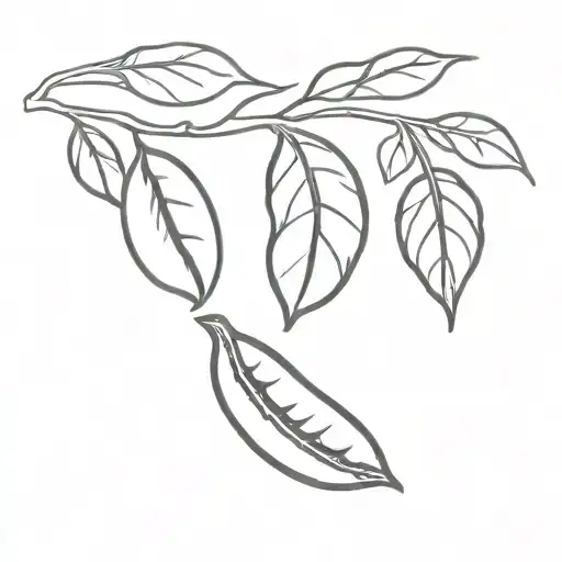 Minimalistic Tattoo Coffee Bean