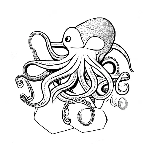 Octopus Escaping From A Bottle