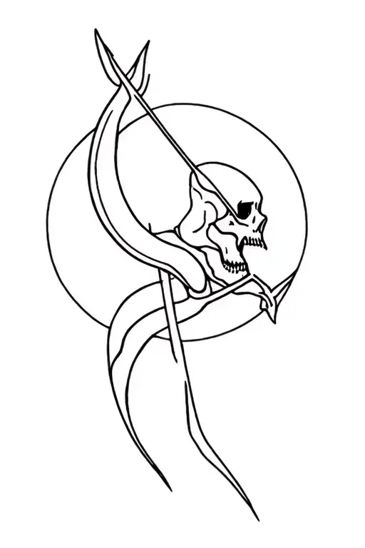 Sagittarius And Skull