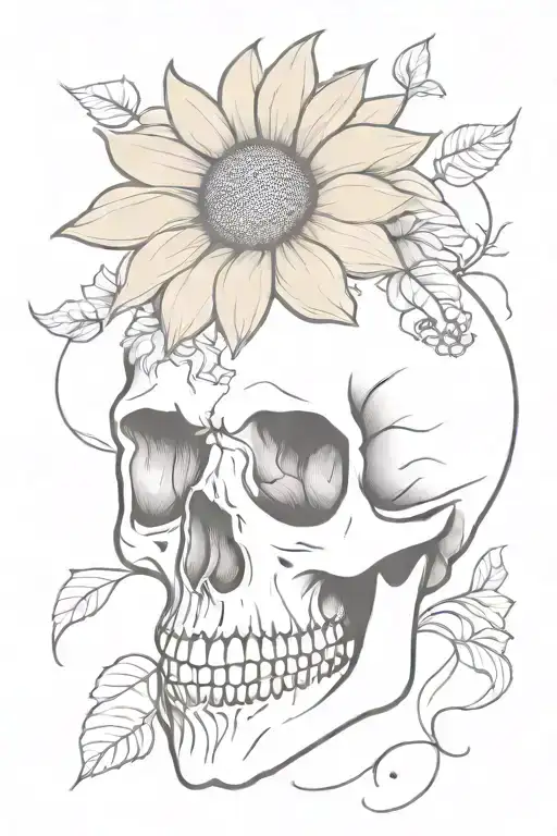 Skull Sunflower Mushroom Growing