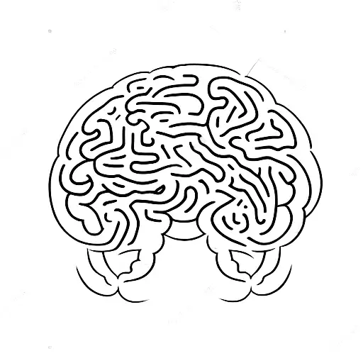 Abstract Representation Of The Brain With Colorful Swirls