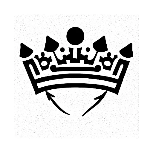 Crown With King Word Underneath