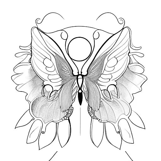 Nude Woman With Luna Moth Wings