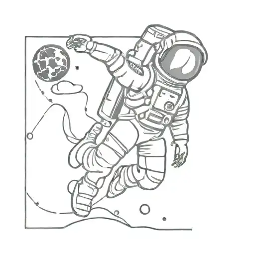 Astronaut Floating In Space