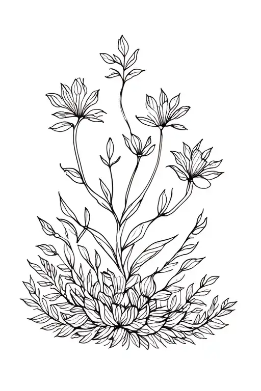 Nature And Life Tatto Unfilled Only Marked