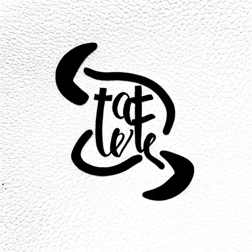 Travel Tatto With Kt Letters Inside