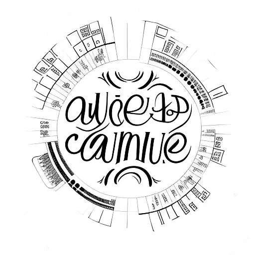 Circular Arm Wave Tatoo With Bible Verses And Significant Dates Built In