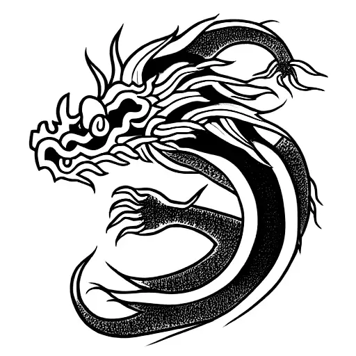 Tall Japanese Dragon On Forearm For Skinny Arm