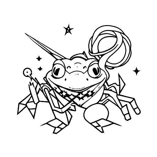 Stars Knife Magic Frog