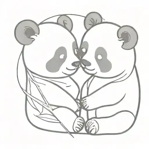 2 Pandas In Love