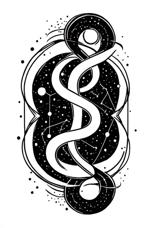 Aquarius Cancer Sagittarius Constellation Intertwined