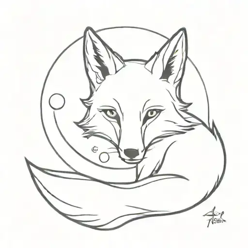 Fox Sideways Over Her Full Moon