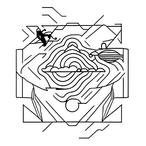 Create A Minimalist Tattoo Inspired By Fishing And Caves