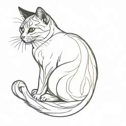 Tortoiseshell Cat Sitting