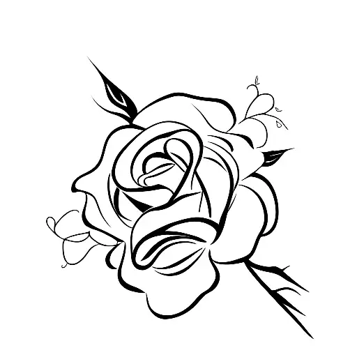 Rose Vine With A Cross Going Through It