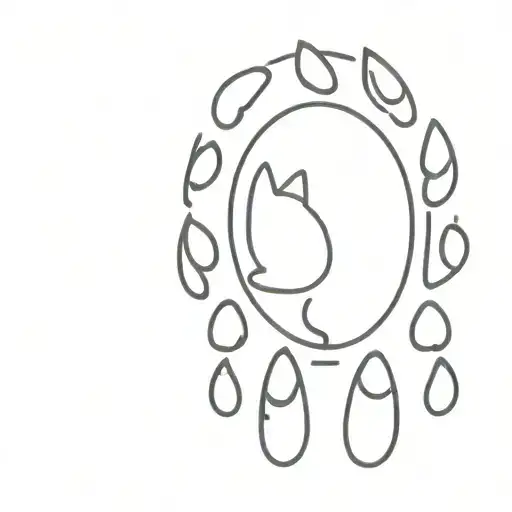 Cat Paw Print Surrounded