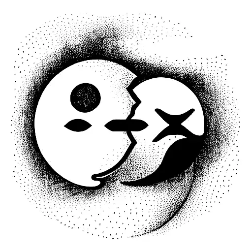 Sun And Moon Superimposed Without Faces