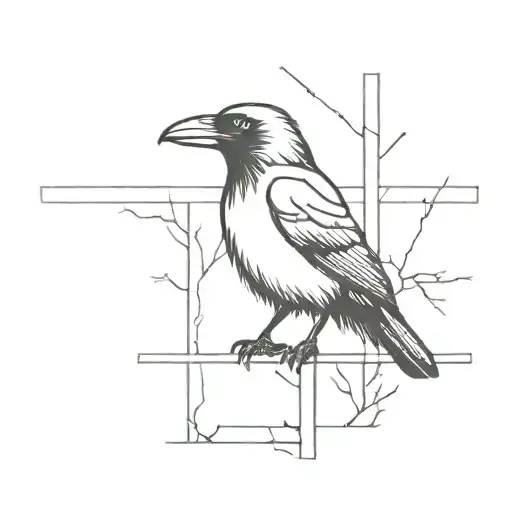 Crow With A Cross