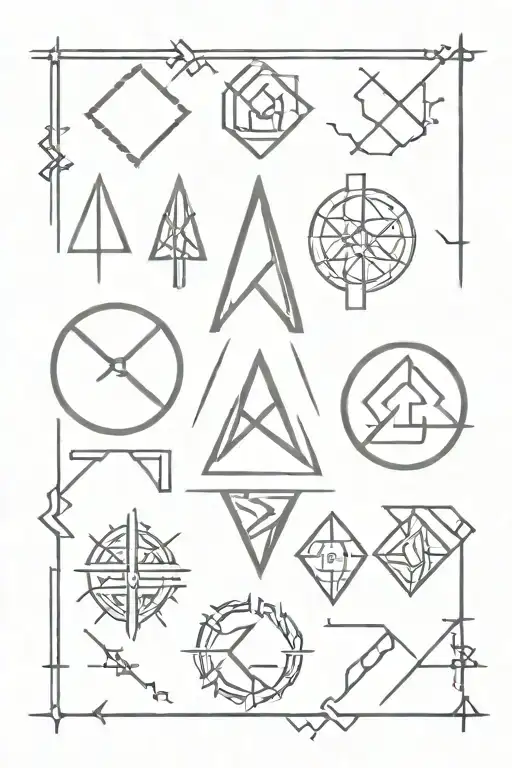 Futuristic And Norse Runes