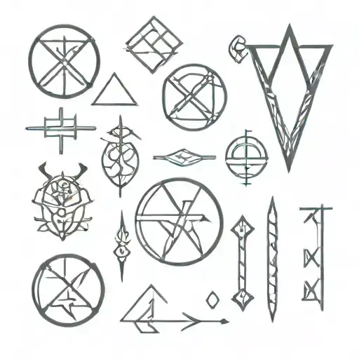 Futuristic And Norse Runes