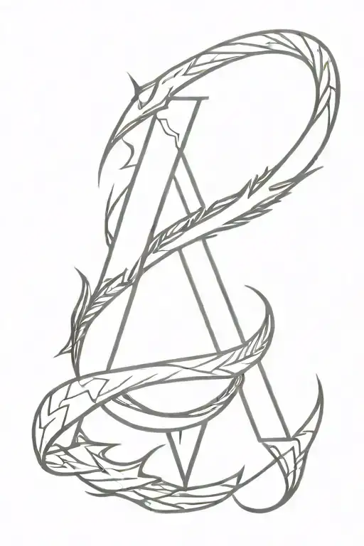 Norse Rune And Dragon