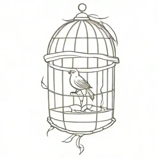 Round Bird Cage Shattered