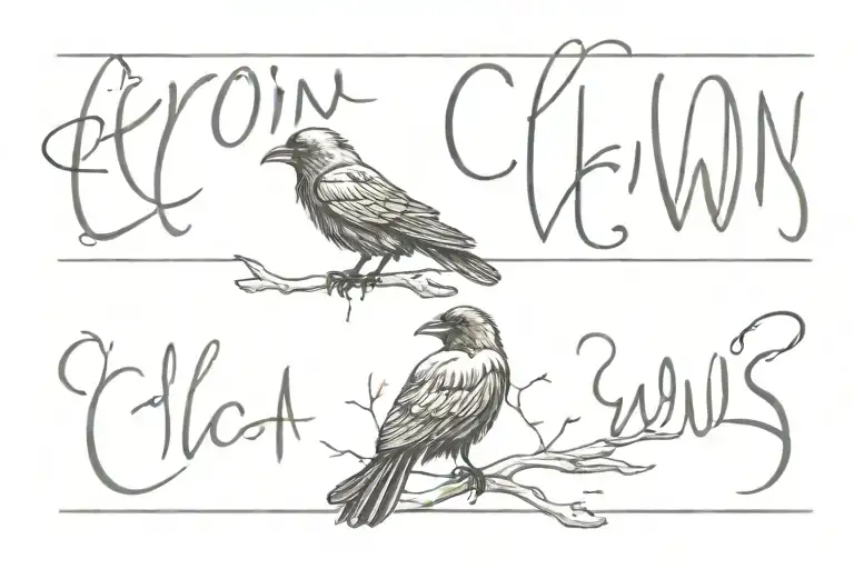 Crow Holding Text ''Cl4ws'