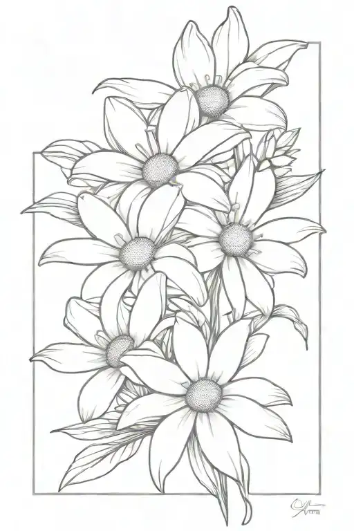 Daisy And Lily Bouquet Tied