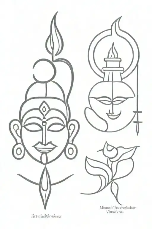 Hindu Gods Lord Shiva And Lord Hanuman Ji Small