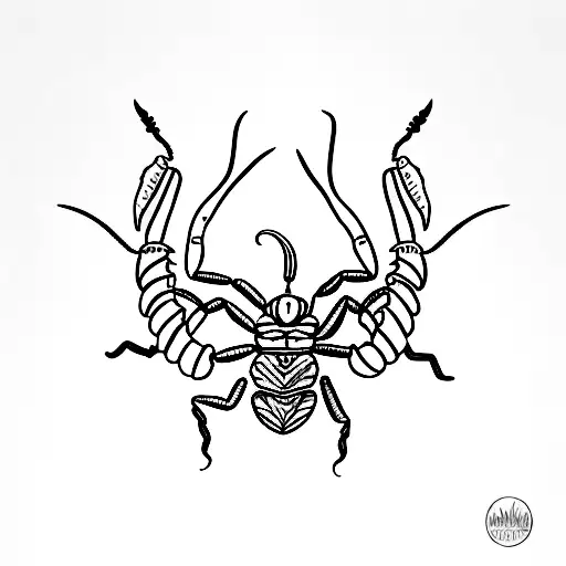 Incorporate A Scorpion Into A Minimalist Tattoo Of A Musical Staff