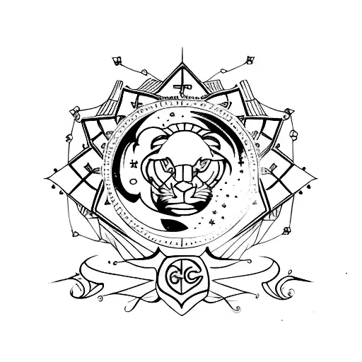 Simple Leo Zodiac Sign Tattoo For Gilrs