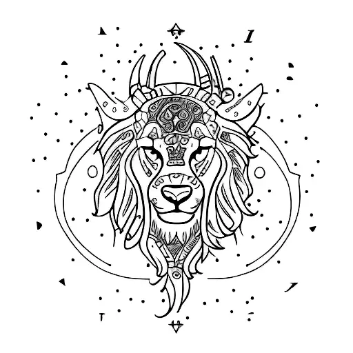 Leo Zodiac Sign Tattoo For Gilrs
