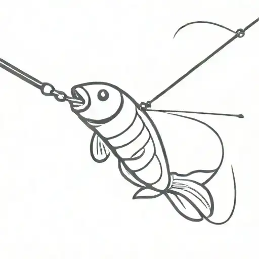 Fishing Pole With A Peanut Lure