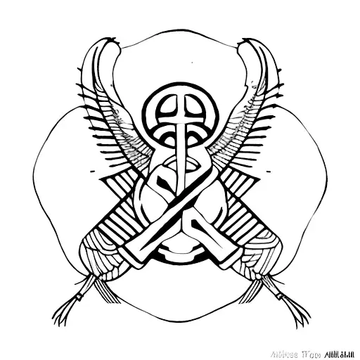 Ankh Symbol And Horus