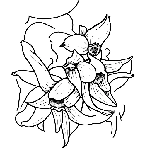 Daffodil And Woman Symbol